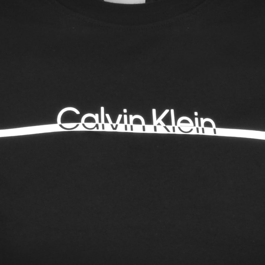 Calvin Klein Split Line Logo T Shirt Black male x Large